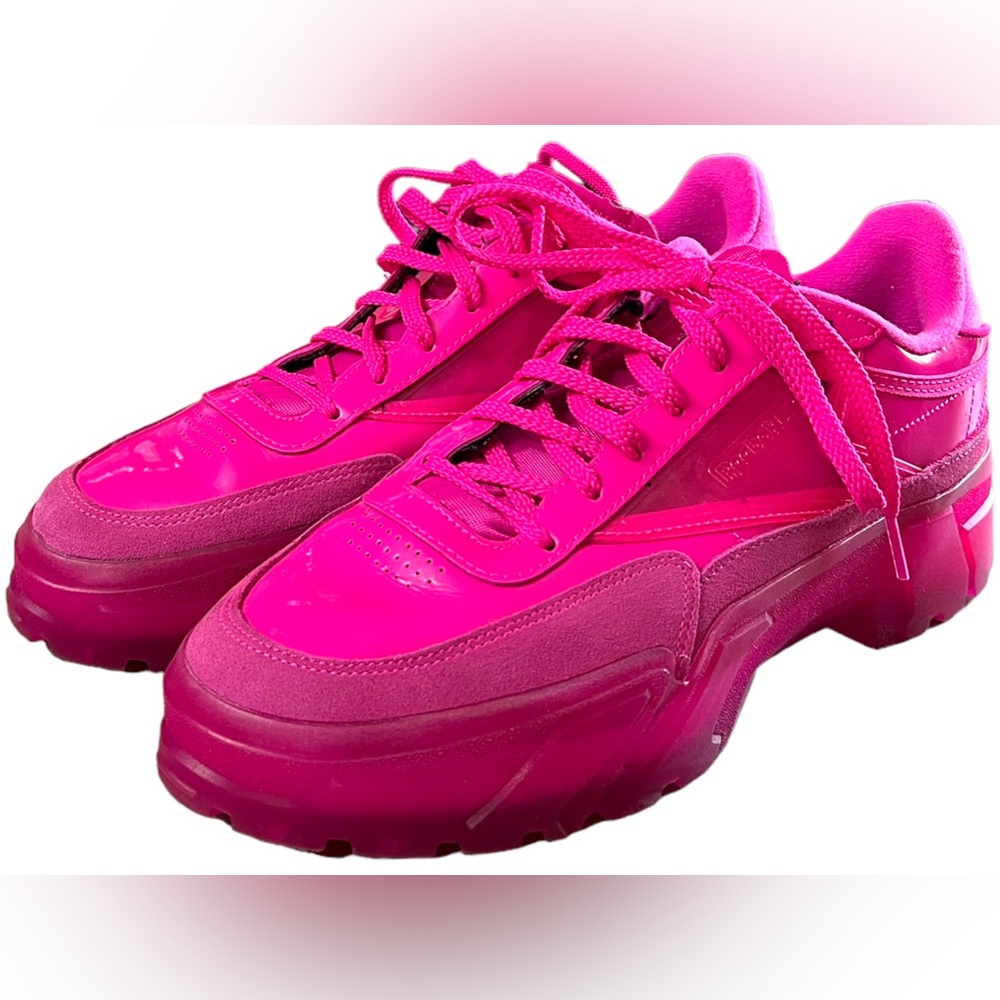 Reebok Club C x Cardi B Dynamic Pink 2021 NEW Sneaker! Womens 11 Mens 9.5